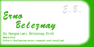 erno beleznay business card